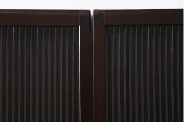 アンティーク建具　明治期　味わいのある木肌が魅力の格子戸2枚セット(引き戸、建具)(R-038212)