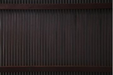 アンティーク建具　明治期　味わいのある木肌が魅力の格子戸2枚セット(引き戸、建具)(R-038212)