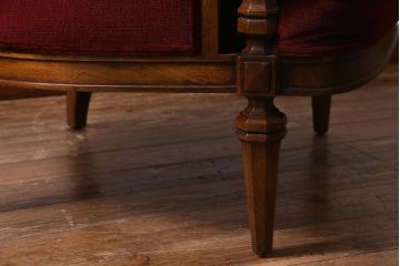 中古　DREXEL HERITAGE(ドレクセルヘリテイジ)　Upholstery(アップホルスタリー)　クラシカルな雰囲気漂うローバックチェア(1人掛けソファ、アームソファ)(定価約45万円)(R-038215)