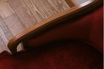 中古　DREXEL HERITAGE(ドレクセルヘリテイジ)　Upholstery(アップホルスタリー)　クラシカルな雰囲気漂うローバックチェア(1人掛けソファ、アームソファ)(定価約45万円)(R-038216)