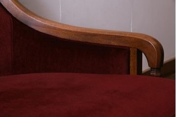 中古　DREXEL HERITAGE(ドレクセルヘリテイジ)　Upholstery(アップホルスタリー)　クラシカルな雰囲気漂うローバックチェア(1人掛けソファ、アームソファ)(定価約45万円)(R-038216)