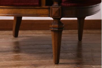 中古　DREXEL HERITAGE(ドレクセルヘリテイジ)　Upholstery(アップホルスタリー)　クラシカルな雰囲気漂うローバックチェア(1人掛けソファ、アームソファ)(定価約45万円)(R-038216)