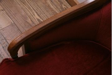 中古　DREXEL HERITAGE(ドレクセルヘリテイジ)　Upholstery(アップホルスタリー)　クラシカルな雰囲気漂うローバックチェア(1人掛けソファ、アームソファ)(定価約45万円)(R-038218)