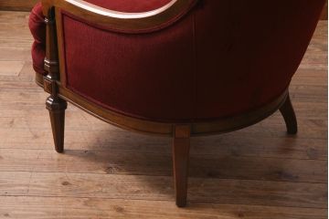 中古　DREXEL HERITAGE(ドレクセルヘリテイジ)　Upholstery(アップホルスタリー)　クラシカルな雰囲気漂うローバックチェア(1人掛けソファ、アームソファ)(定価約45万円)(R-038218)