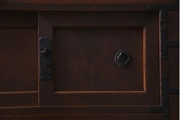 アンティーク家具　和製アンティーク　古民具　ヒノキ材　隠し付き!すっきりとした佇まいが魅力の関西帳場箪笥(時代箪笥、引き出し)(R-038219)