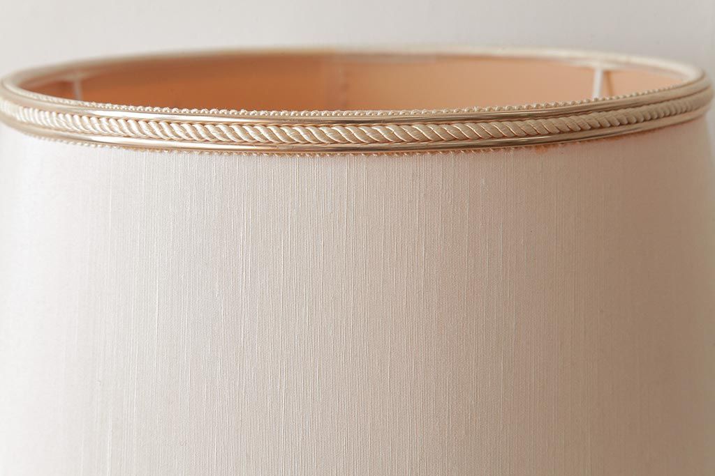 アンティーク雑貨　フランスアンティーク　ブルーのガラスが美しいテーブルランプ(卓上ランプ、スタンドライト)(R-038223)