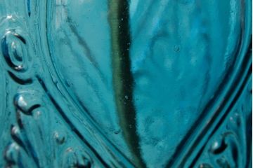 アンティーク雑貨　フランスアンティーク　ブルーのガラスが美しいテーブルランプ(卓上ランプ、スタンドライト)(R-038223)