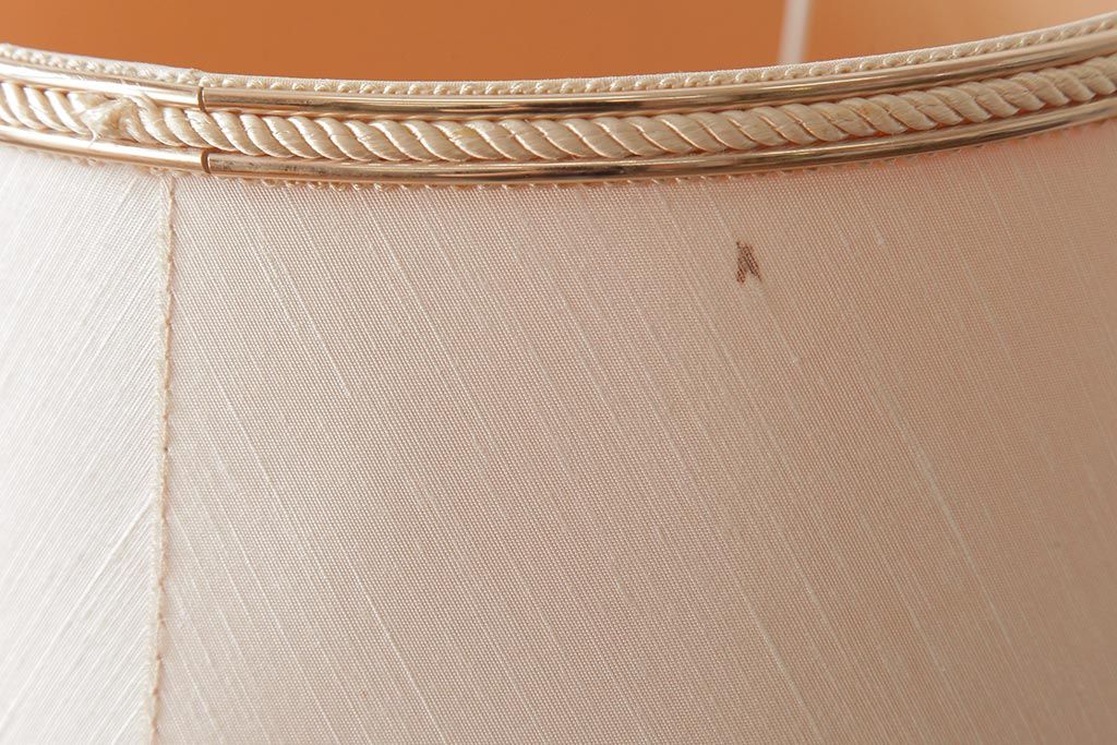 アンティーク雑貨　フランスアンティーク　ブルーのガラスが美しいテーブルランプ(卓上ランプ、スタンドライト)(R-038223)