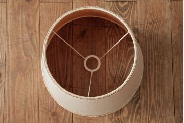 アンティーク雑貨　フランスアンティーク　ブルーのガラスが美しいテーブルランプ(卓上ランプ、スタンドライト)(R-038223)