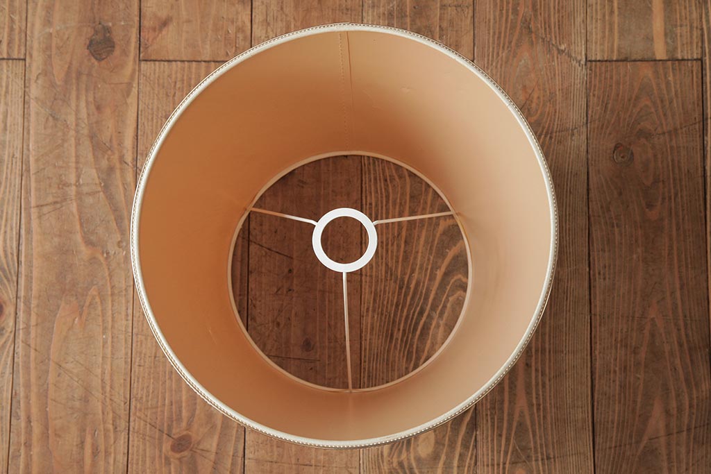 アンティーク雑貨　フランスアンティーク　ブルーのガラスが美しいテーブルランプ(卓上ランプ、スタンドライト)(R-038223)