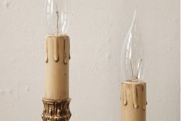 ヴィンテージ照明　フランスビンテージ　真鍮製　アンティークスタイルにおすすめのテーブルランプ(卓上ランプ、スタンドライト)(R-038228)
