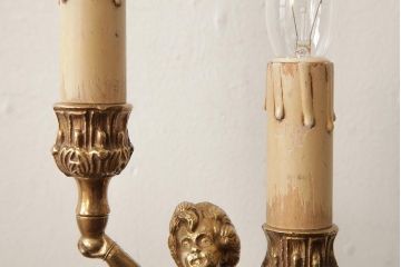 ヴィンテージ照明　フランスビンテージ　真鍮製　アンティークスタイルにおすすめのテーブルランプ(卓上ランプ、スタンドライト)(R-038228)