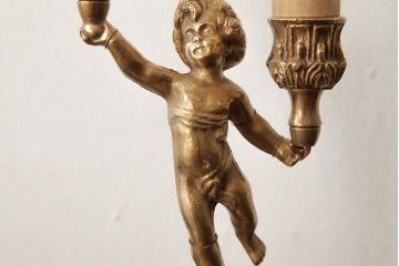 ヴィンテージ照明　フランスビンテージ　真鍮製　アンティークスタイルにおすすめのテーブルランプ(卓上ランプ、スタンドライト)(R-038228)