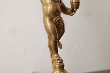 ヴィンテージ照明　フランスビンテージ　真鍮製　アンティークスタイルにおすすめのテーブルランプ(卓上ランプ、スタンドライト)(R-038228)
