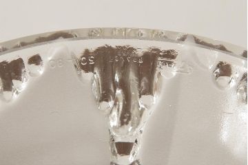 アンティーク照明　フランス　氷柱のような意匠が美しいガラスシェードのテーブルランプ(卓上ランプ、スタンドライト)(R-038230)