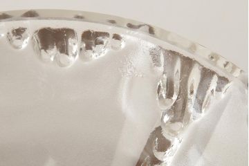 アンティーク照明　フランス　氷柱のような意匠が美しいガラスシェードのテーブルランプ(卓上ランプ、スタンドライト)(R-038230)