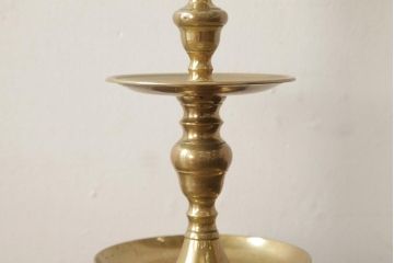 アンティーク照明　フランス　氷柱のような意匠が美しいガラスシェードのテーブルランプ(卓上ランプ、スタンドライト)(R-038230)