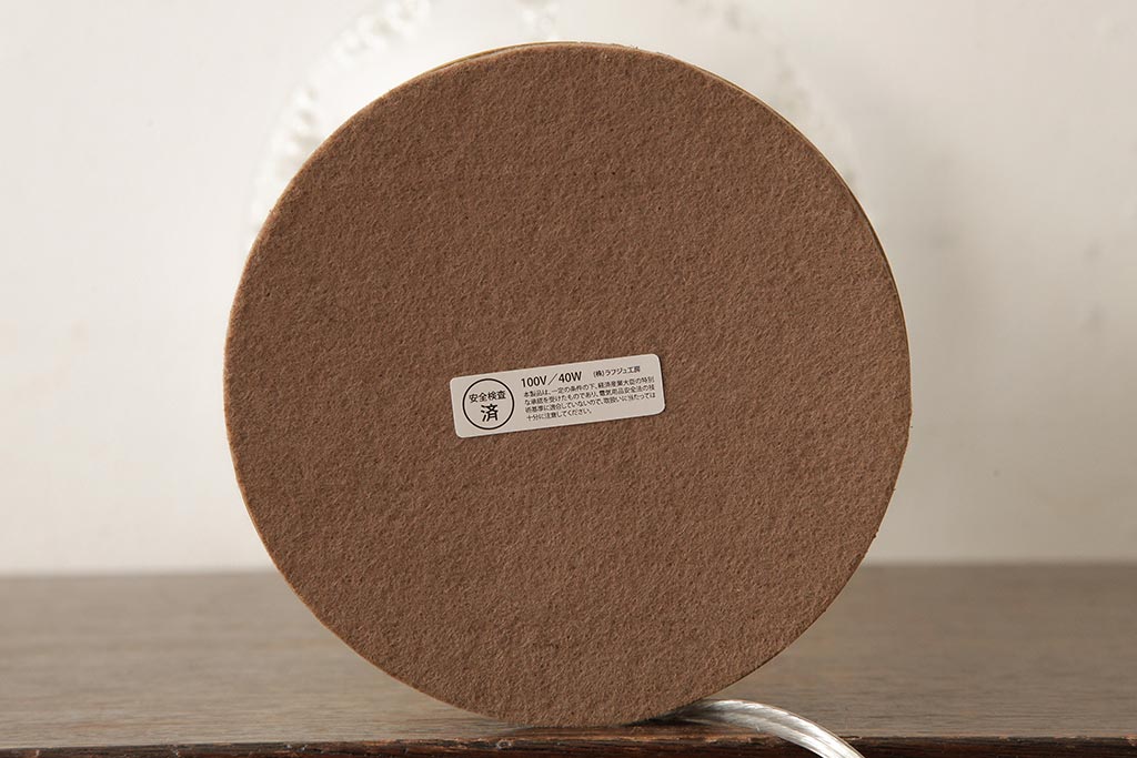 アンティーク照明　フランス　氷柱のような意匠が美しいガラスシェードのテーブルランプ(卓上ランプ、スタンドライト)(R-038230)