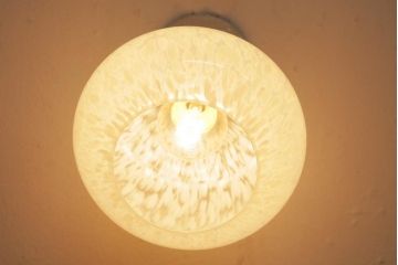 アンティーク照明　フランスアンティーク　マーブルガラスがおしゃれなウォールランプ(壁付け照明)(R-038231)