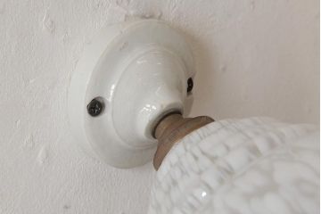 アンティーク照明　フランスアンティーク　マーブルガラスがおしゃれなウォールランプ(壁付け照明)(R-038231)