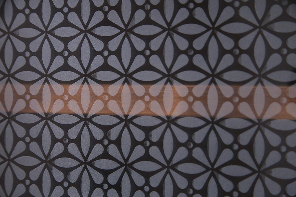 レトロ家具　ペイント　当店オリジナルガラス入り　重ねてもセパレートでも使える淡いカラーの二段重ねチェスト(引き出し)(R-038233)