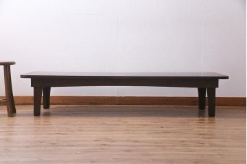 アンティーク家具　和製アンティーク　栃の木　重厚な雰囲気が魅力的なセンターテーブル(ローテーブル)(R-038234)