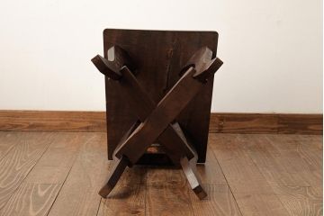 中古　伝統工芸　軽井沢彫り　桜の木の彫刻が印象的なダイニングチェア(椅子、イス)(R-038237)