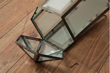 アンティーク照明　青銅製　重厚感のあるフレームのペンダントライト(天井照明)(R-038239)