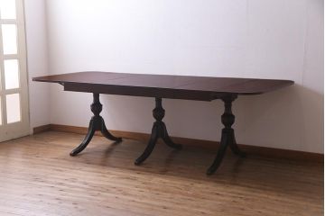 ヴィンテージ家具　イギリスビンテージ　マホガニー材　特大サイズ!　存在感たっぷりのバタフライテーブル(エクステンションテーブル)(R-038241)