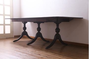ヴィンテージ家具　イギリスビンテージ　マホガニー材　特大サイズ!　存在感たっぷりのバタフライテーブル(エクステンションテーブル)(R-038241)