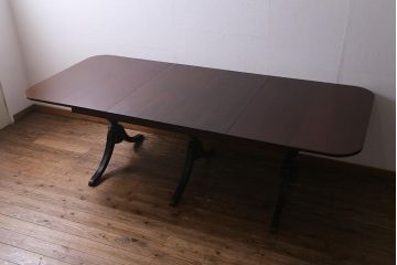 ヴィンテージ家具　イギリスビンテージ　マホガニー材　特大サイズ!　存在感たっぷりのバタフライテーブル(エクステンションテーブル)(R-038241)