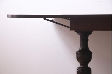 ヴィンテージ家具　イギリスビンテージ　マホガニー材　特大サイズ!　存在感たっぷりのバタフライテーブル(エクステンションテーブル)(R-038241)
