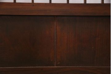アンティーク建具　明治期　超ド級119kg!激レア品　 総ケヤキ材　くぐり戸が二重の珍しい極厚大戸(建具、蔵戸、引き戸、玄関戸)(R-038244)