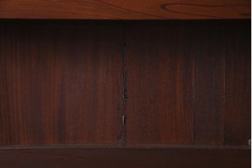 アンティーク建具　明治期　超ド級119kg!激レア品　 総ケヤキ材　くぐり戸が二重の珍しい極厚大戸(建具、蔵戸、引き戸、玄関戸)(R-038244)