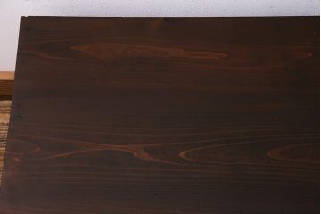 レトロ家具　昭和初期　民芸家具　味わい深い木肌が魅力の文机(片袖机、ローテーブル、座卓)(R-038247)