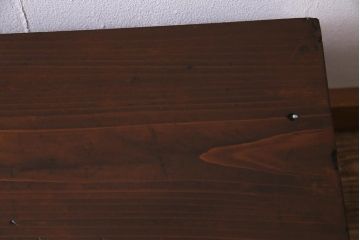 レトロ家具　昭和初期　民芸家具　味わい深い木肌が魅力の文机(片袖机、ローテーブル、座卓)(R-038247)