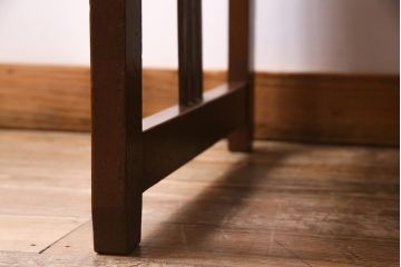 レトロ家具　昭和初期　民芸家具　味わい深い木肌が魅力の文机(片袖机、ローテーブル、座卓)(R-038247)