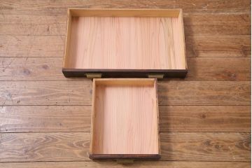 アンティーク家具　大正期　レトロな雰囲気漂う落ち着いた色味の文机(ローテーブル、座卓)(R-038248)