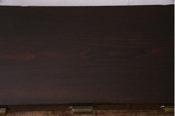 アンティーク家具　大正期　レトロな雰囲気漂う落ち着いた色味の文机(ローテーブル、座卓)(R-038248)