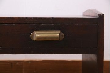 アンティーク家具　大正期　レトロな雰囲気漂う落ち着いた色味の文机(ローテーブル、座卓)(R-038248)
