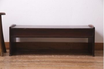 アンティーク家具　大正期　レトロな雰囲気漂う落ち着いた色味の文机(ローテーブル、座卓)(R-038248)