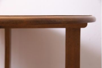 アンティーク家具　ナラ材　レトロなラウンドテーブル(コーヒーテーブル、カフェテーブル)(R-038250)