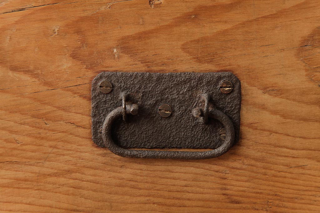 アンティーク家具　フランスアンティーク　パイン材　ブランケットボックスをリメイク!　木の風合いが味わい深いセンターテーブル(ローテーブル)(R-038253)