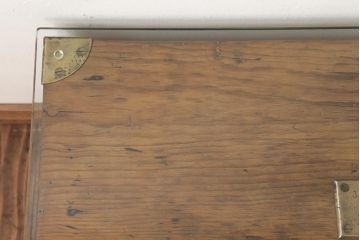 アンティーク家具　フランスアンティーク　パイン材　ブランケットボックスをリメイク!　木の風合いが味わい深いセンターテーブル(ローテーブル)(R-038253)