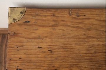 アンティーク家具　フランスアンティーク　パイン材　ブランケットボックスをリメイク!　木の風合いが味わい深いセンターテーブル(ローテーブル)(R-038253)