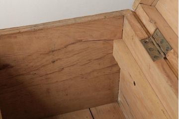 アンティーク家具　フランスアンティーク　パイン材　ブランケットボックスをリメイク!　木の風合いが味わい深いセンターテーブル(ローテーブル)(R-038253)