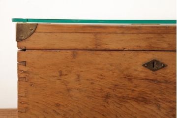 アンティーク家具　フランスアンティーク　パイン材　ブランケットボックスをリメイク!　木の風合いが味わい深いセンターテーブル(ローテーブル)(R-038253)