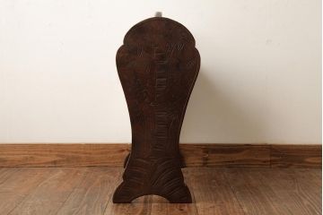 ビンテージ家具　伝統工芸　軽井沢彫り　桜の彫りが優美な印象のマガジンラック(本立て、収納)(R-038254)