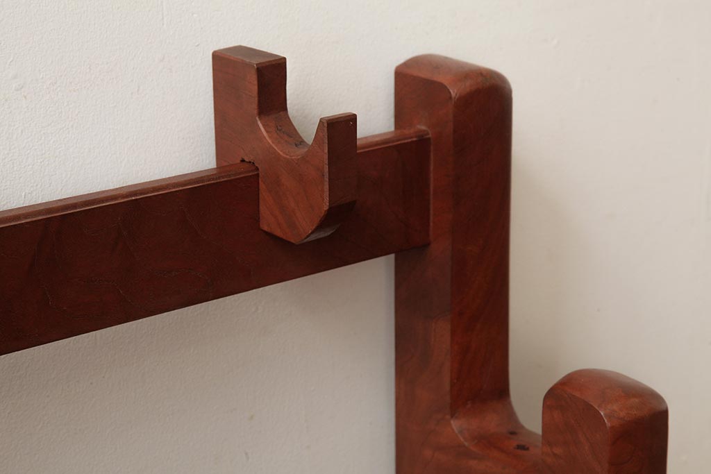 和製アンティーク　総ケヤキ材　重厚な雰囲気漂う台座(軸掛、飾り台)(R-038257)