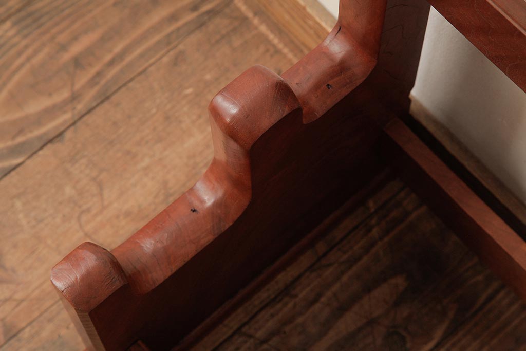 和製アンティーク　総ケヤキ材　重厚な雰囲気漂う台座(軸掛、飾り台)(R-038257)